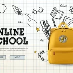 Back to school online banner created by shutterstock