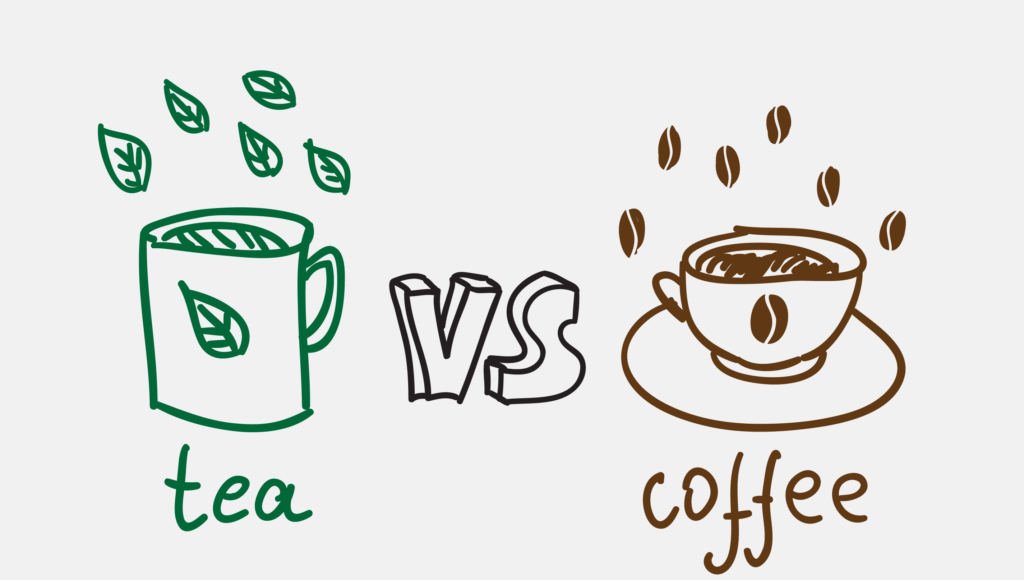 Tea vs Coffee wallpaper illustration