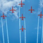 Flypast demonstration by Surya Kiran (No. 52 IAF Squadron)