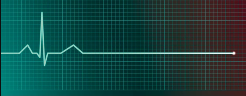 A flatline heartbeat